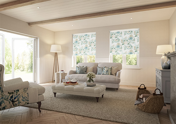 Vintage Rose, Powder Green - Twist&Fit Roller Blind - Image 7